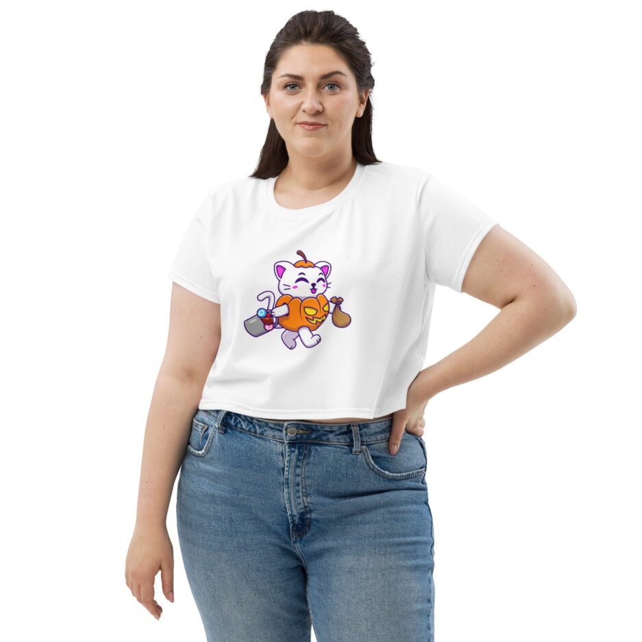 Cute Cat Pumpkin Halloween T-Shirt